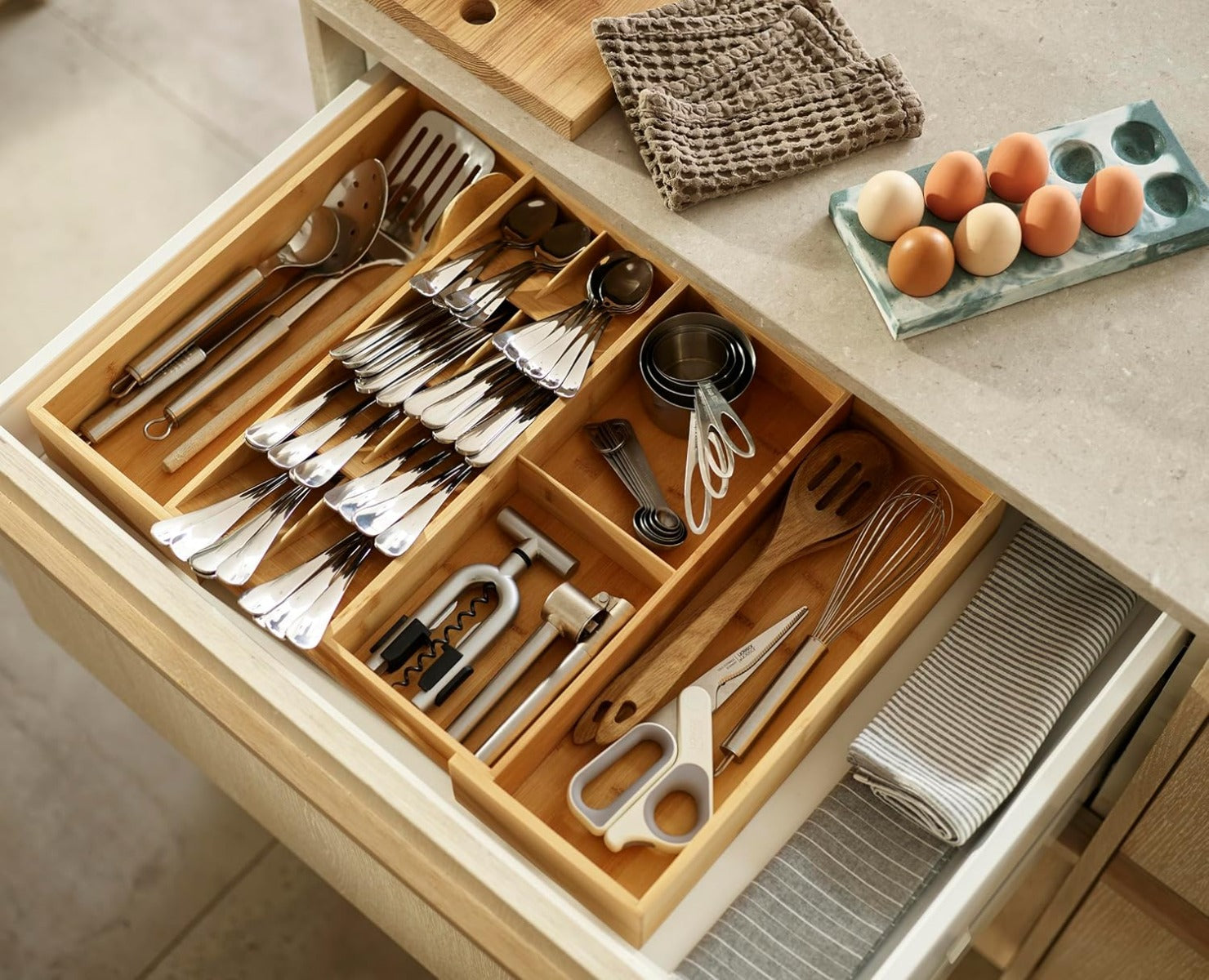 Joseph Joseph DrawerStore Expanding Cutlery, Utensil & Gadgets Organiser (2 Colors) - Pupsik Singapore