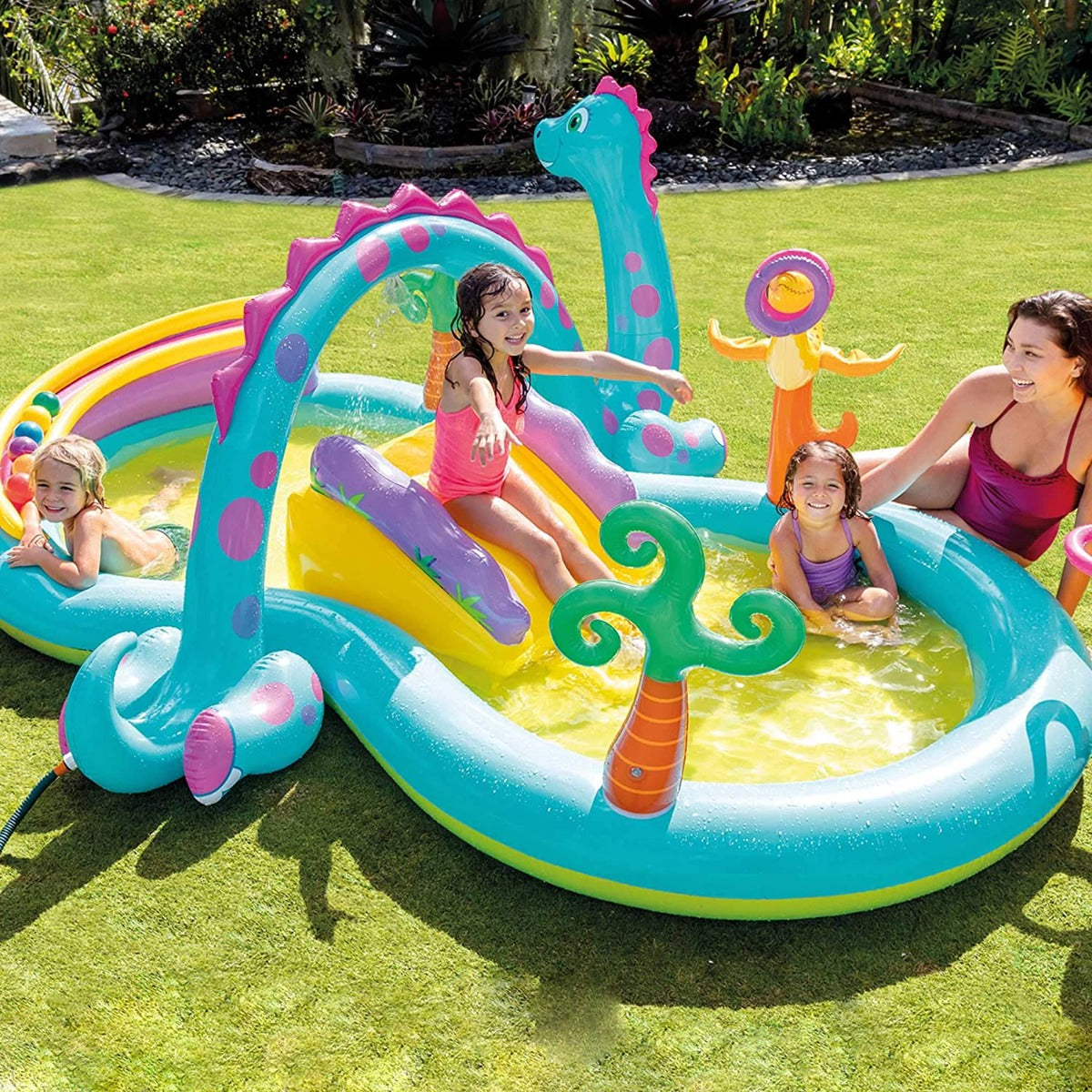 Intex Dinoland Inflatable Play Center Pool w/ Slide
