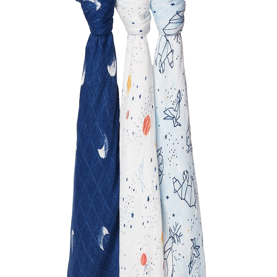 Aden Anais Silky Soft Bamboo Swaddle (47 x 47 in), 3pk (9 Designs) - Pupsik Singapore