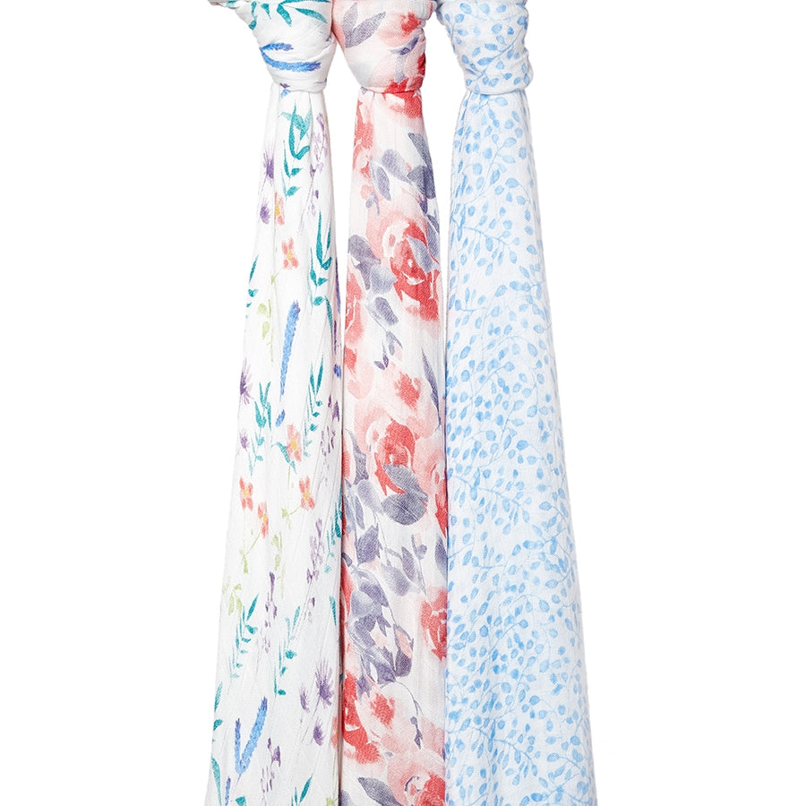Aden Anais Silky Soft Bamboo Swaddle (47 x 47 in), 3pk (9 Designs) - Pupsik Singapore