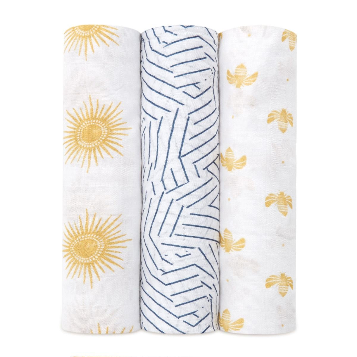 Aden Anais Silky Soft Bamboo Swaddle (47 x 47 in), 3pk (9 Designs) - Pupsik Singapore