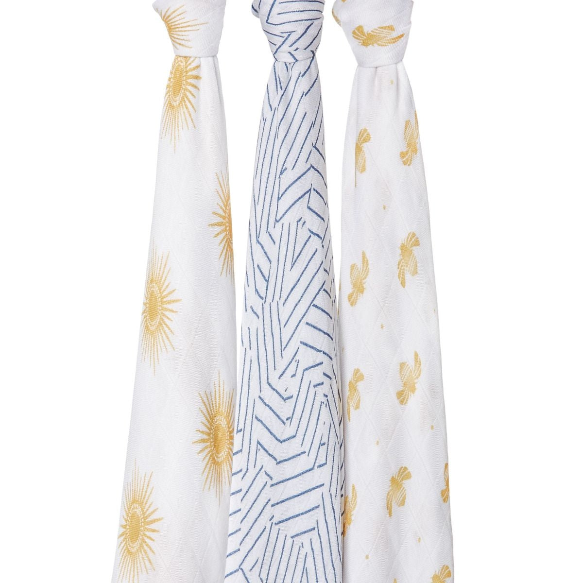 Aden Anais Silky Soft Bamboo Swaddle (47 x 47 in), 3pk (9 Designs) - Pupsik Singapore