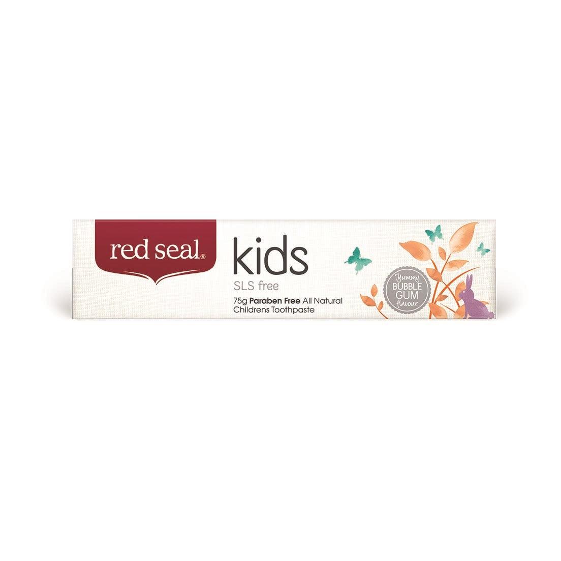 Red Seal Kids SLS Free Toothpaste Natural Toothpaste, 75g - Bubble Gum Flavour (Exp 08/26)