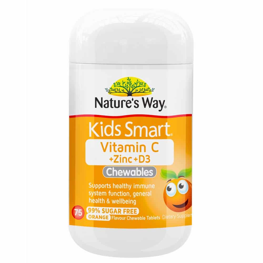 Nature's Way Kids Smart Vitamin C + Zinc + D3 Chewables, 75s (Exp 08/26)