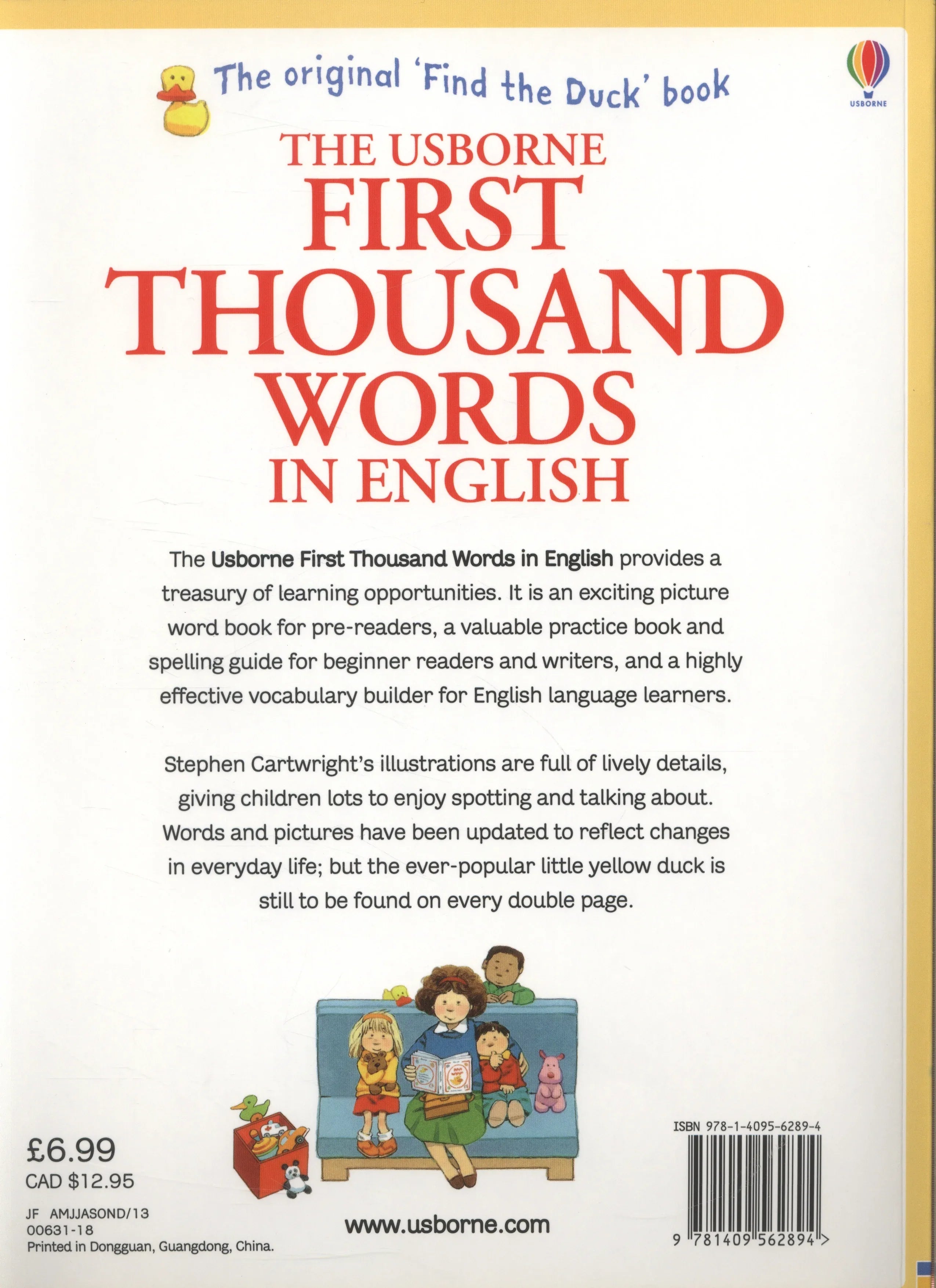 Usborne First Thousand Words In English Book | Pupsik Singapore