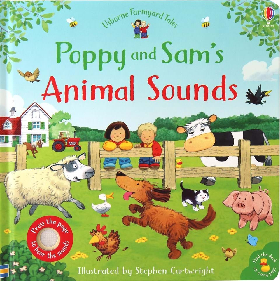 Usborne Poppy and Sam's Animal Sounds Book - Pupsik Singapore