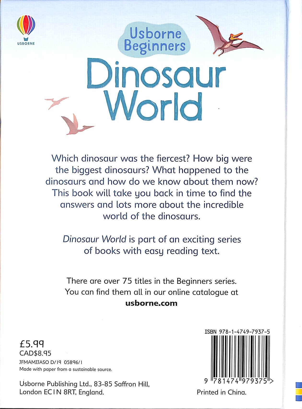 Usborne Beginners Dinosaur World Story Book