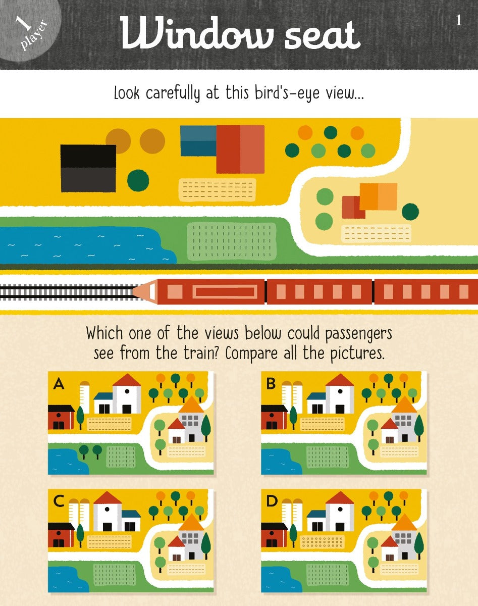 Usborne Never Get Bored in a Train Puzzle & Games