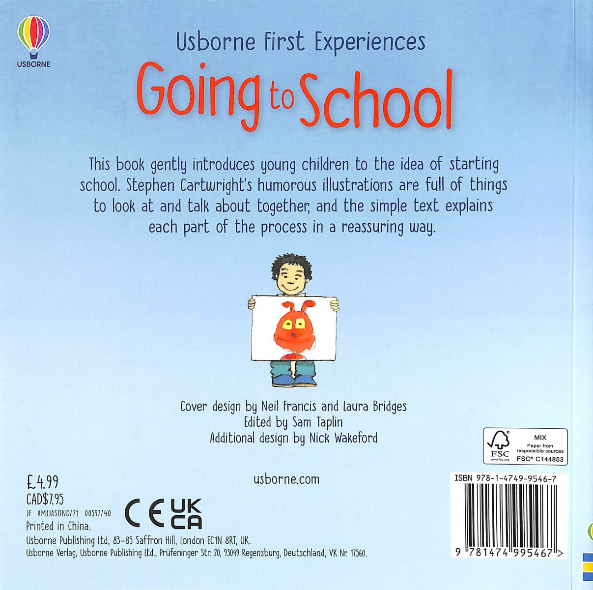 Usborne First Experiences - Going To School Story Book (New Version)