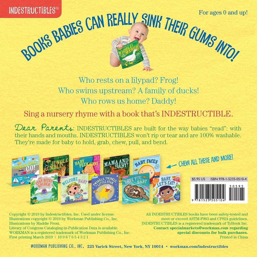 Row, Row, Row Your Boat Baby Rhyme Book (Indestructibles Series)