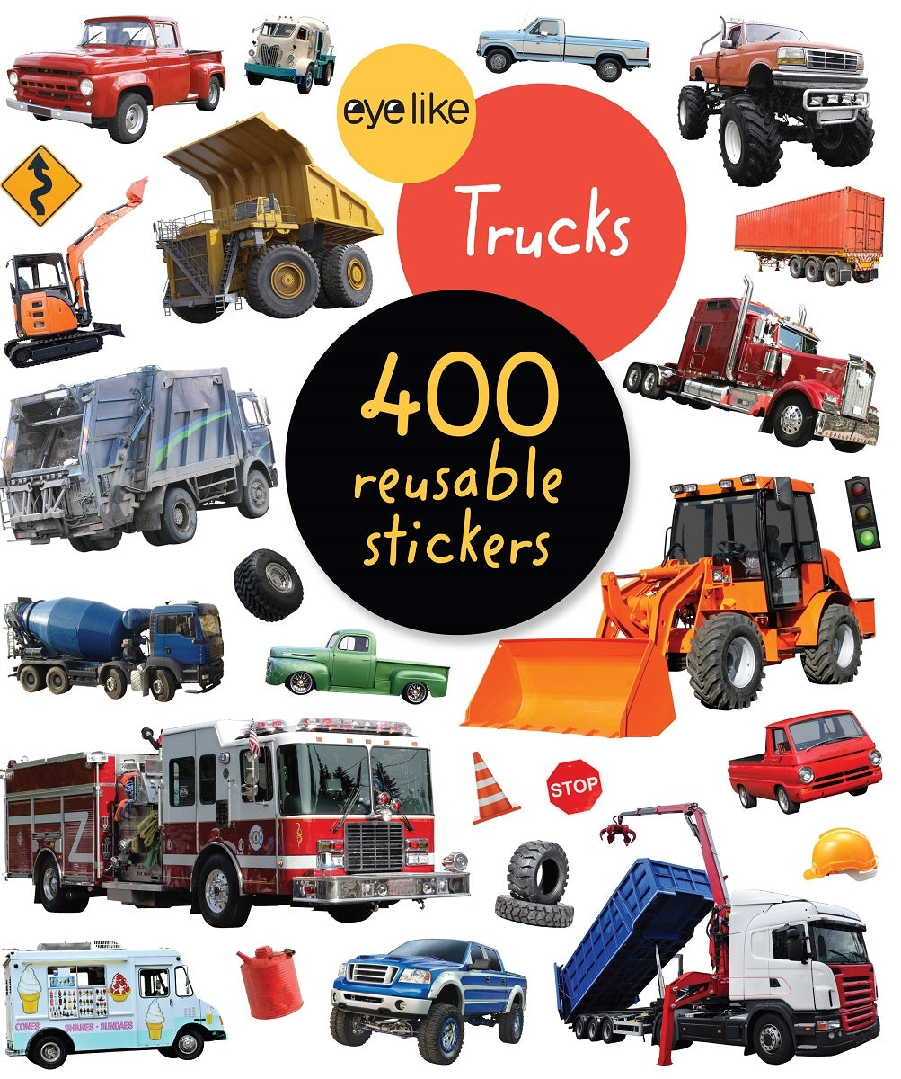 Eyelike 400 Reusable Stickers Book - Trucks