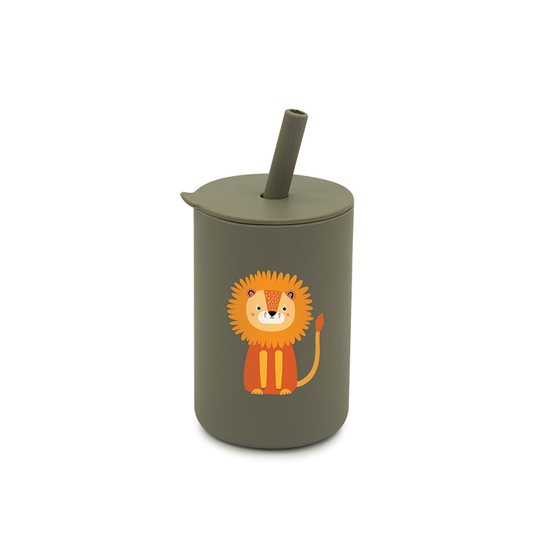 Biomom Silicone Printed Straw Cup (14 Designs) - Pupsik Singapore