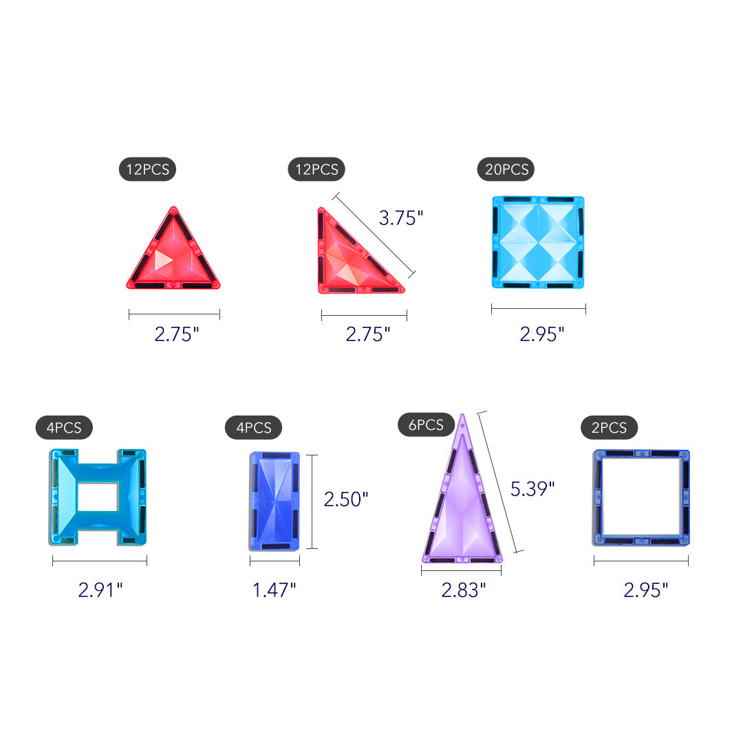Mideer Colorful Magnetic Tiles (20/60/100pcs)