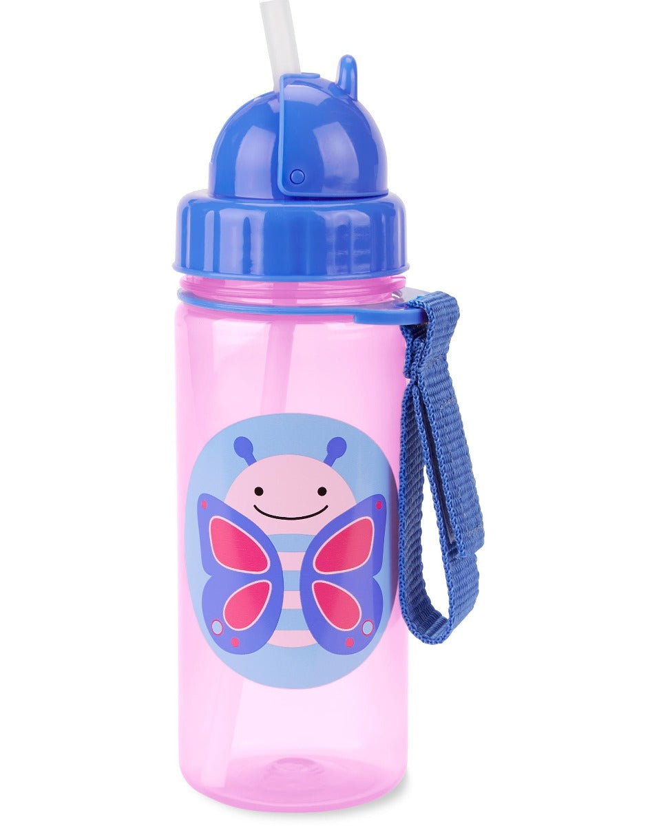 Skip Hop Zoo Straw Water Bottle, 13oz (12 Designs)