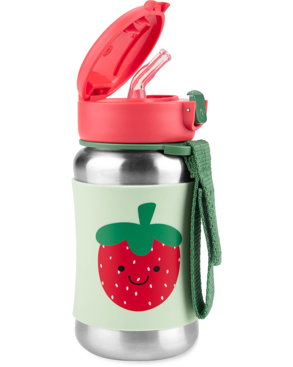 Skip Hop Sleeve Stainless Steel Straw Bottle, 350ml (8 Designs) - Pupsik Singapore