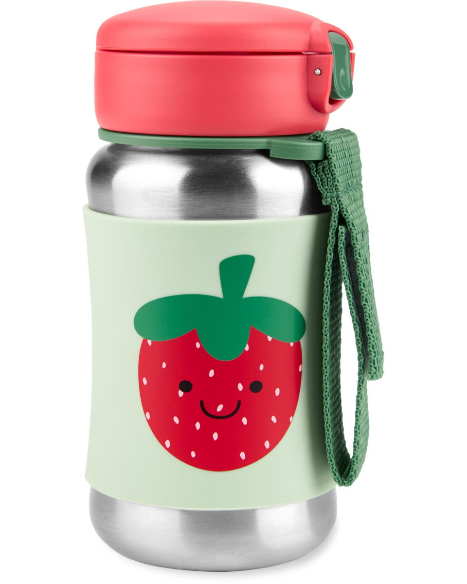 Skip Hop Sleeve Stainless Steel Straw Bottle, 350ml (10 Designs)