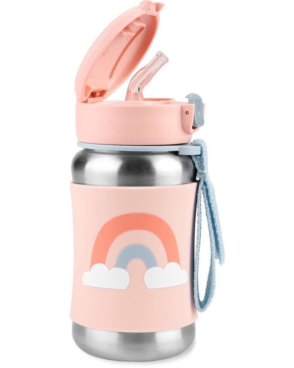 Skip Hop Sleeve Stainless Steel Straw Bottle, 350ml (8 Designs) - Pupsik Singapore
