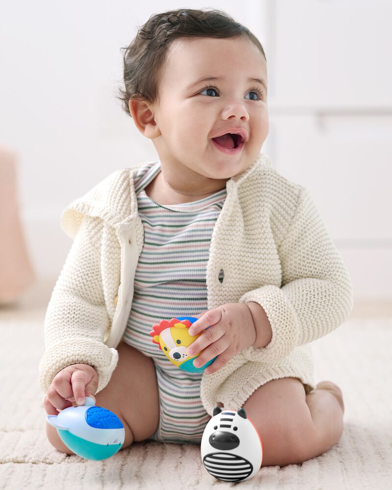 Skip Hop Baby Jungle Beats Baby Egg Shaker - Set of 3