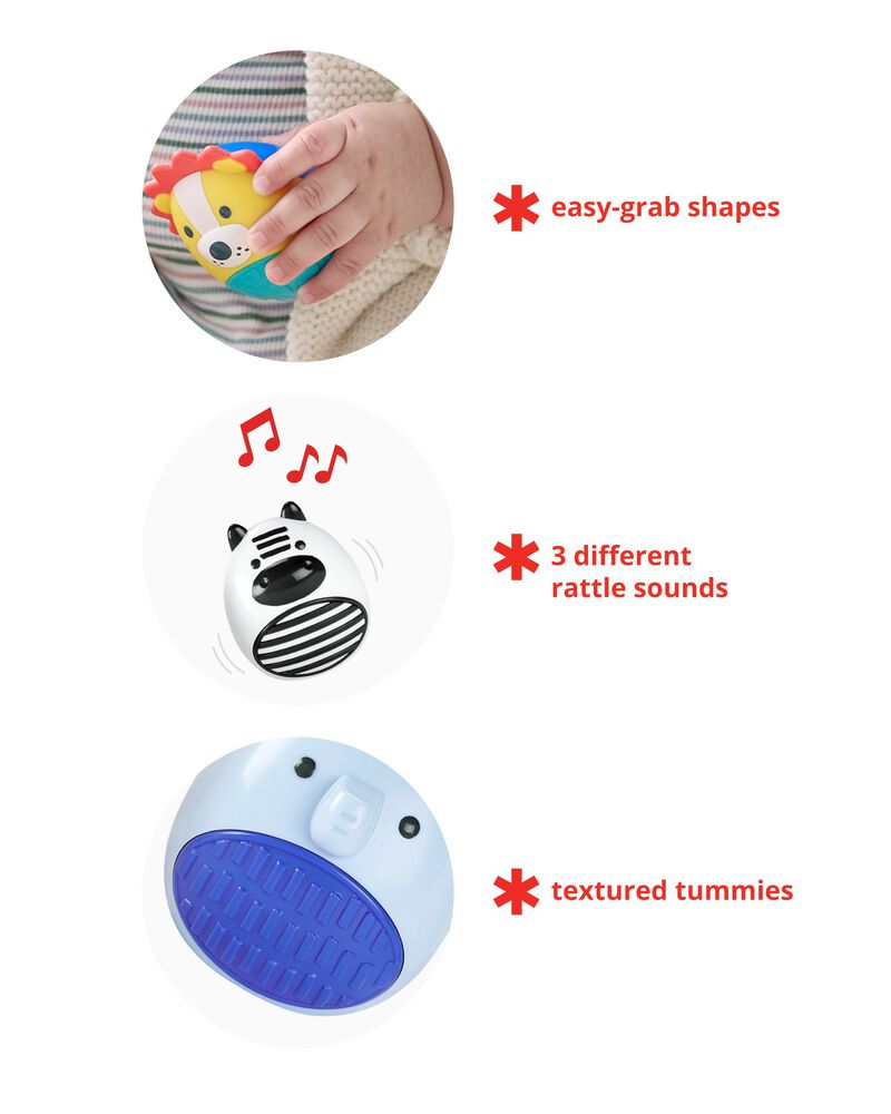 Skip Hop Baby Jungle Beats Baby Egg Shaker - Set of 3