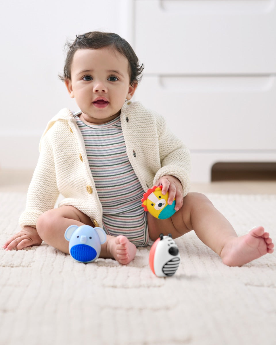 Skip Hop Baby Jungle Beats Baby Egg Shaker - Set of 3