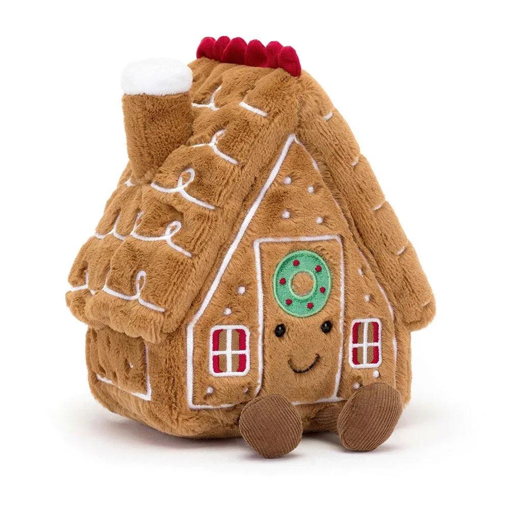  Gingerbread House ジェリーキャットぬいぐるみ Jellycat Amuseables Gingerbread House Soft Toy (22cm) | Christmas Ed