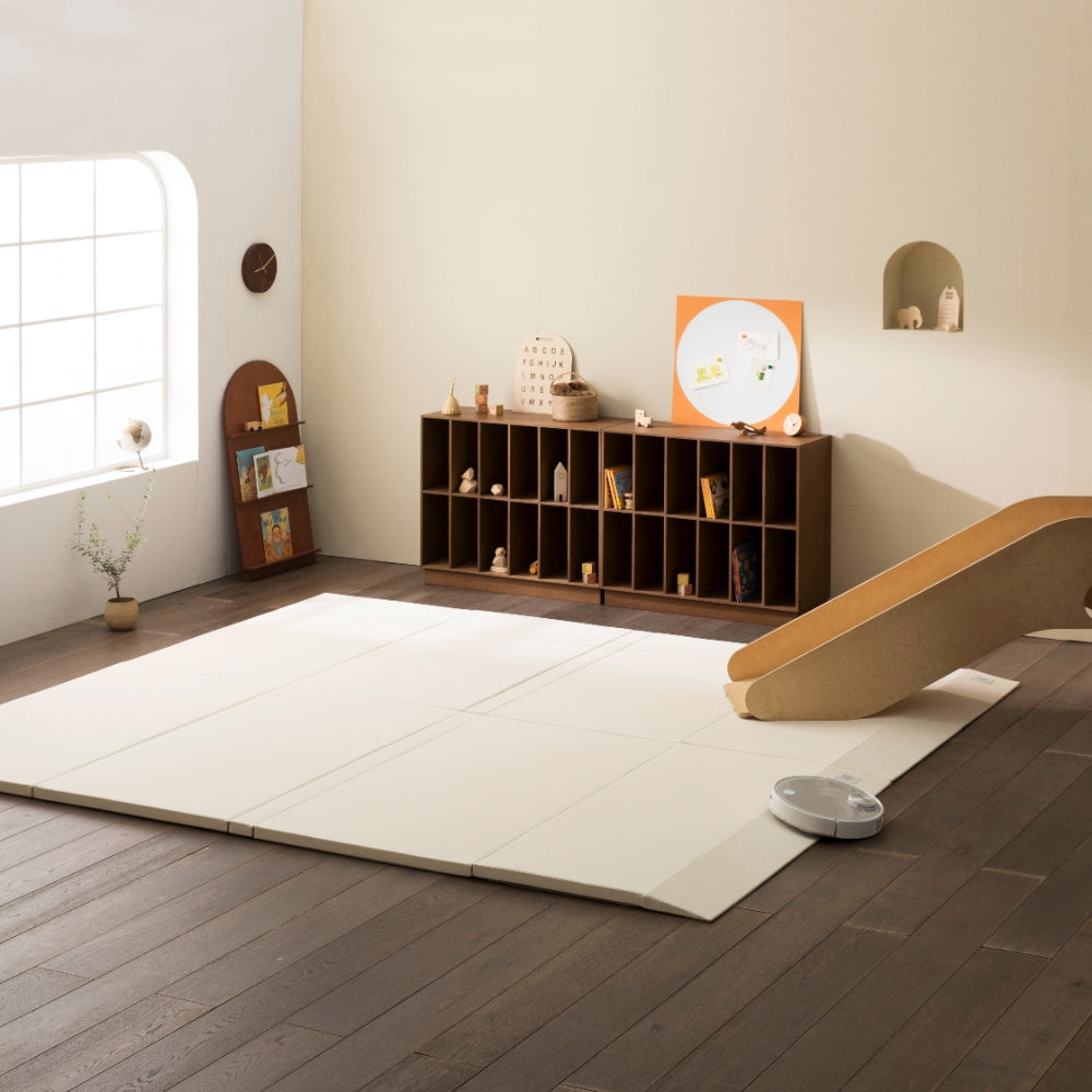 Creamhaus Slide FREE Folding Playmat (210x140x4cm) - Cream