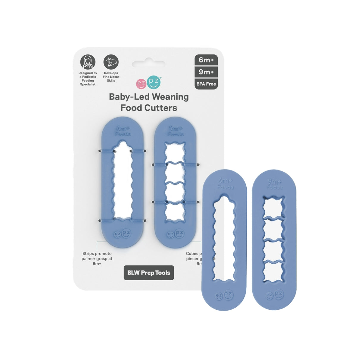 EzPz Baby-Led Weaning Food Cutters, 2pcs (4 Colors)