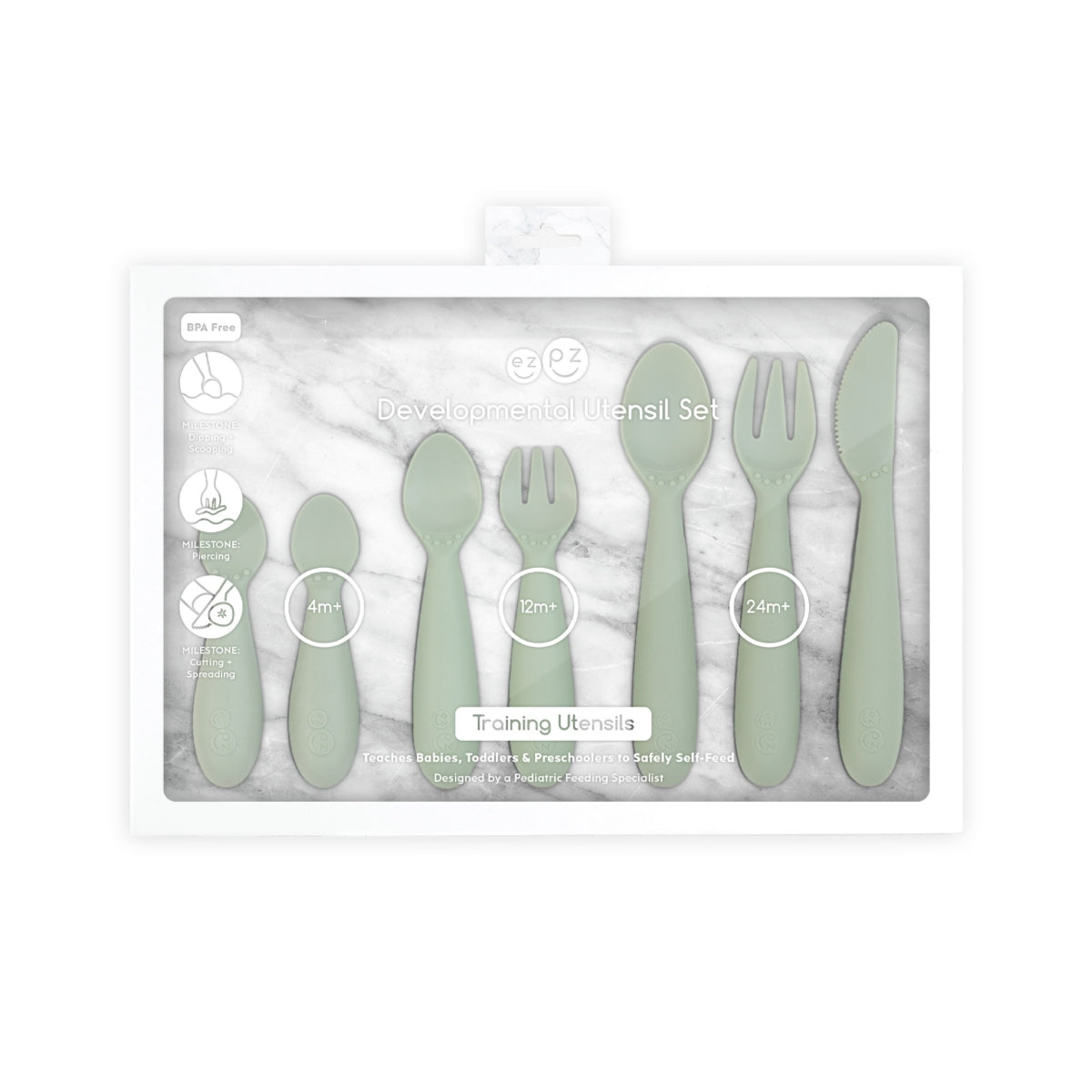 EzPz Development Utensil Set, 3 Sets (11 Colors)