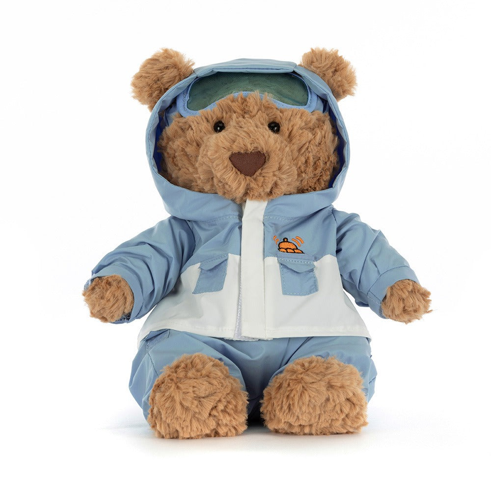 Jellycat Bartholomew Bear 'Snow Suit' Soft Toy (26cm) | Christmas Ed
