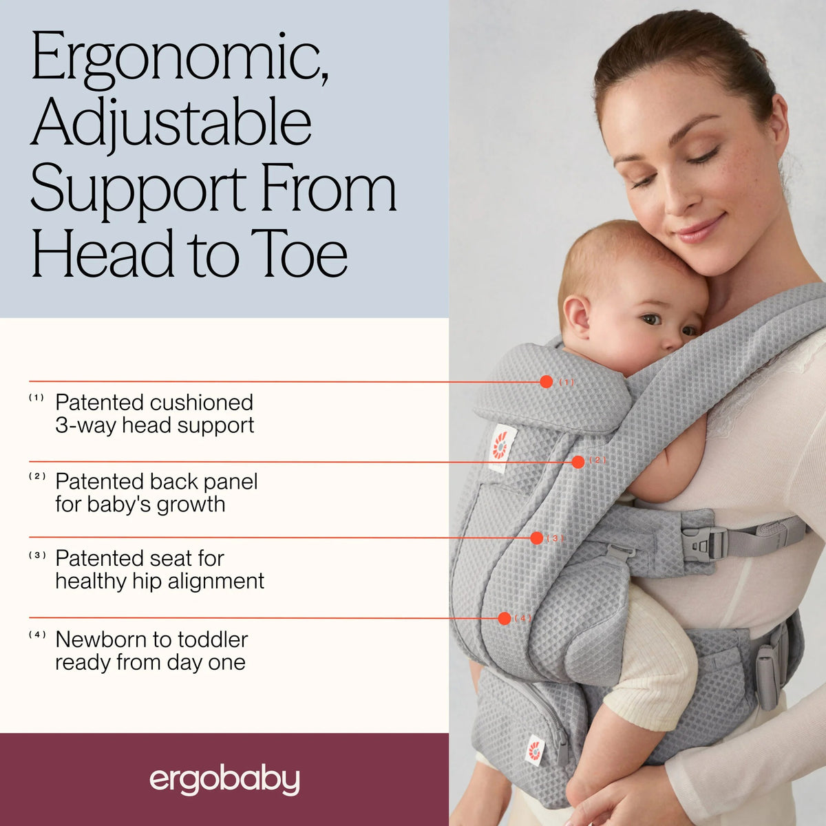 Ergobaby Omni Deluxe All-in-One Mesh Baby Carrier (6 Colors)