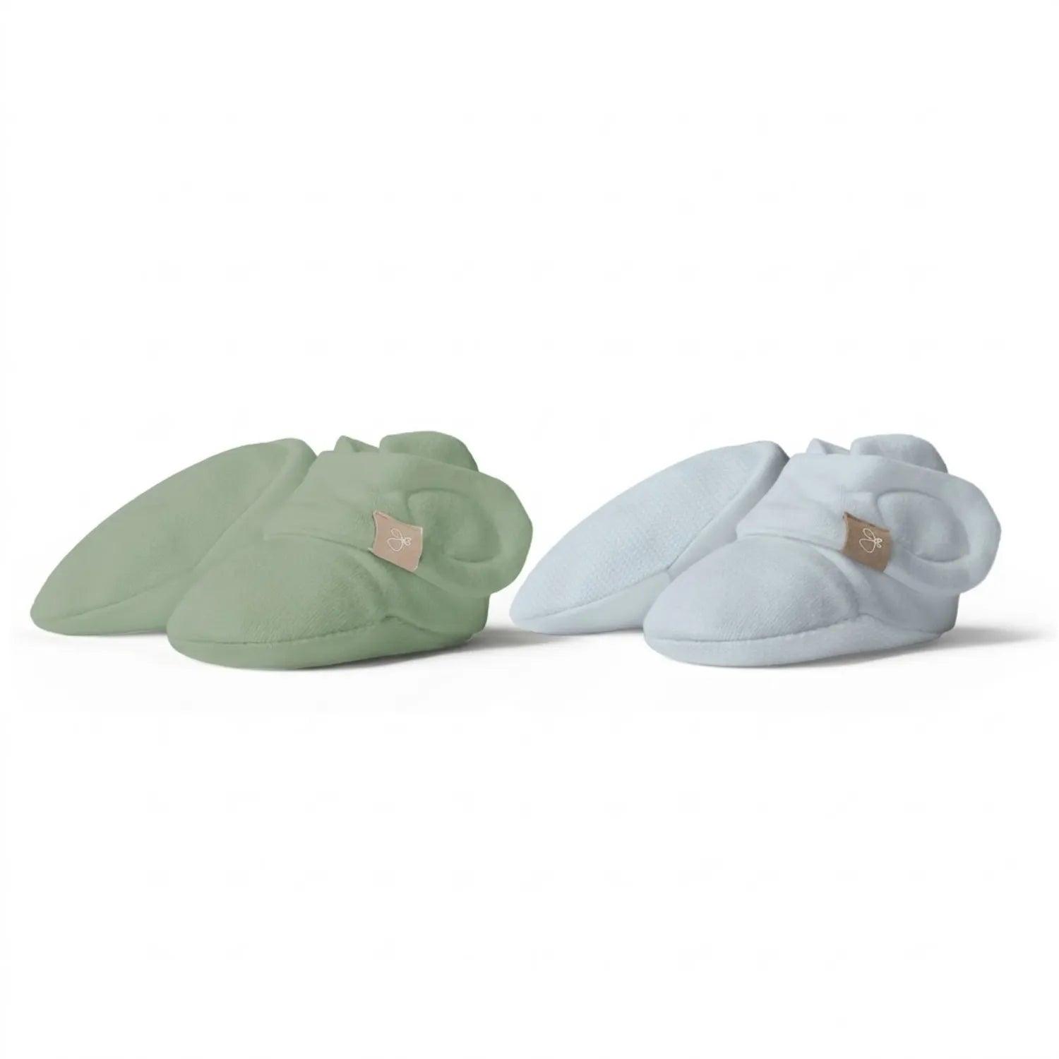 Goumi Bamboo & Organic Cotton Stay On Booties, 2pk (5 Designs, 2 Sizes) - Pupsik Singapore