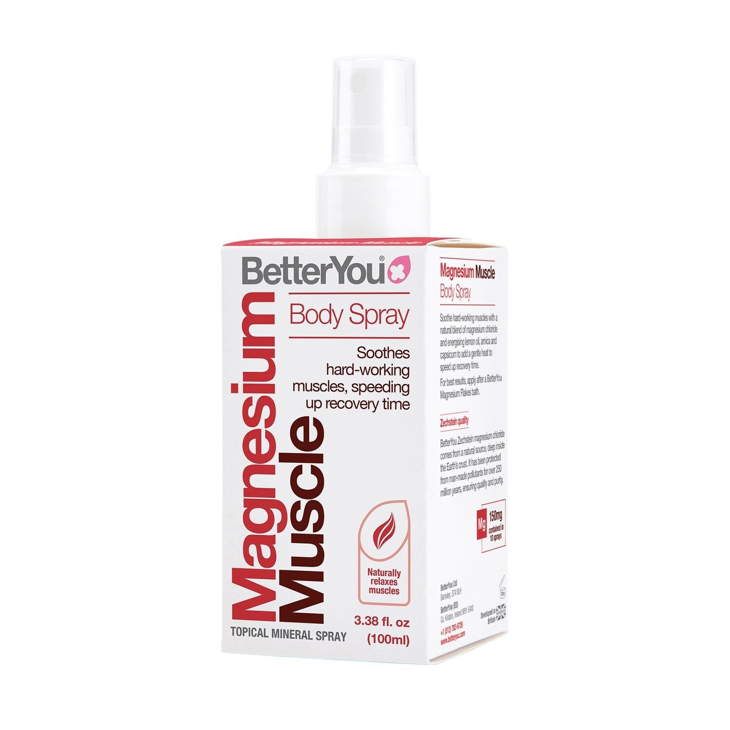 BetterYou Magnesium Oil Muscle Spray 100ml front product image