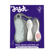 Doddl Baby Fork & Spoon Cutlery Set with Case (6M+) - Dusky Rose