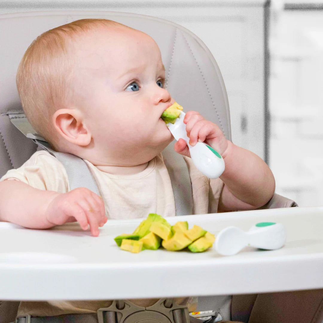 Doddl Baby Fork & Spoon Cutlery Set with Case (6M+) - Dusky Rose