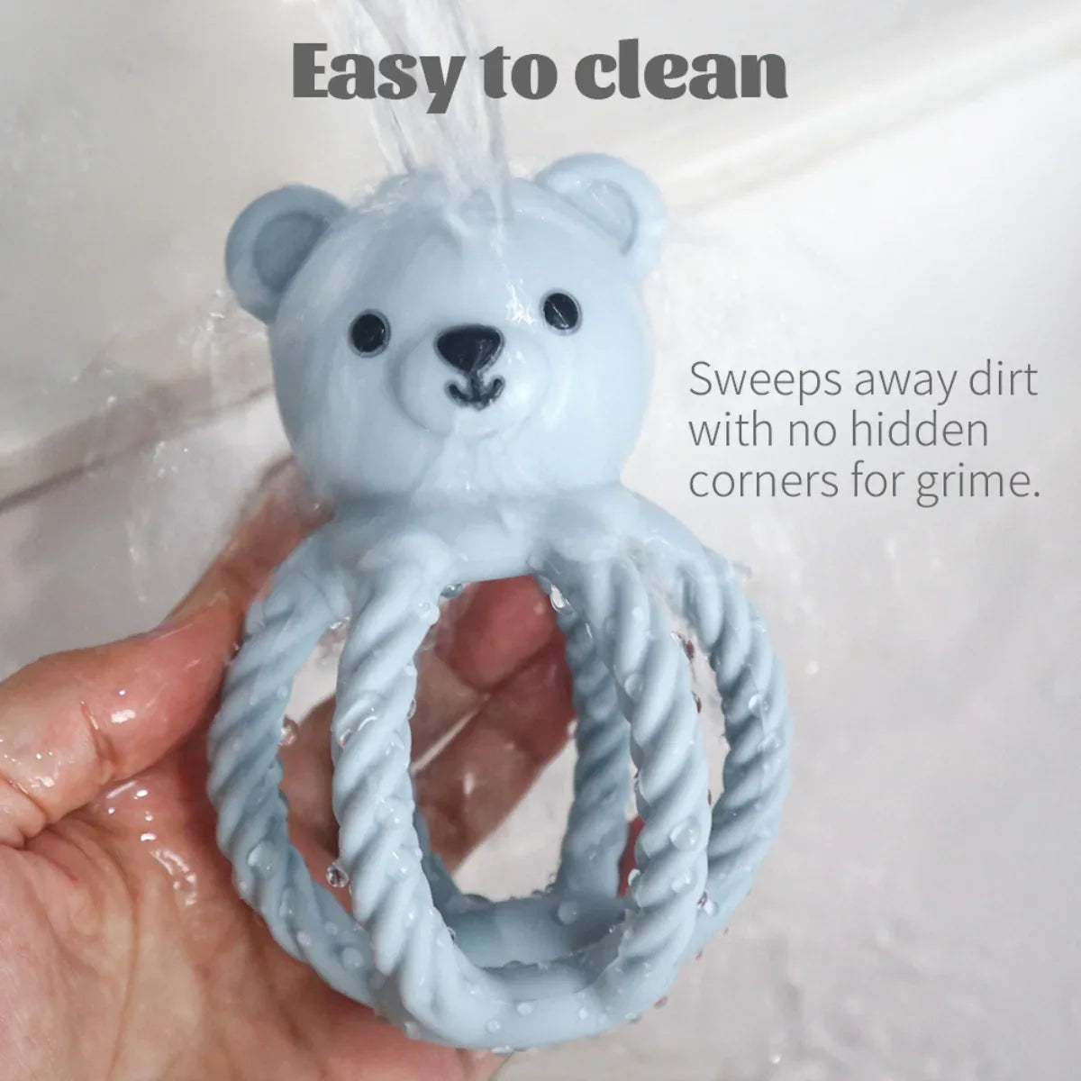 Biomom Bear Rattle Teether Toy - Pupsik Singapore