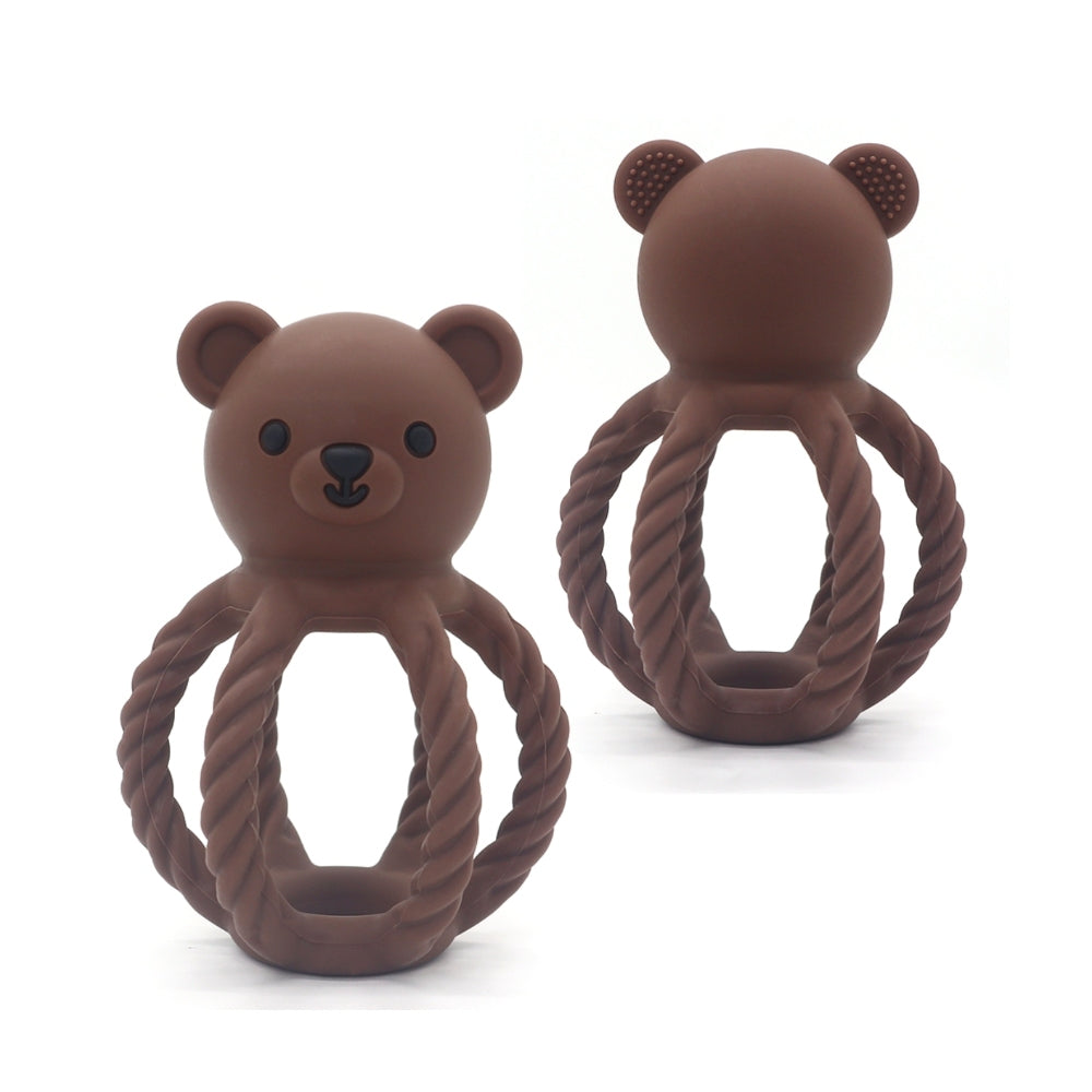 Biomom Bear Rattle Teether Toy