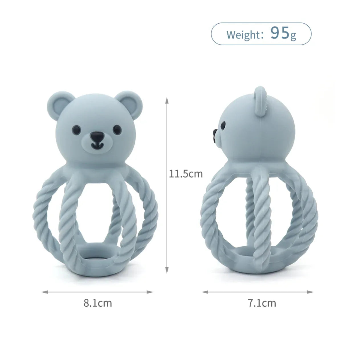 Biomom Bear Rattle Teether Toy - Pupsik Singapore