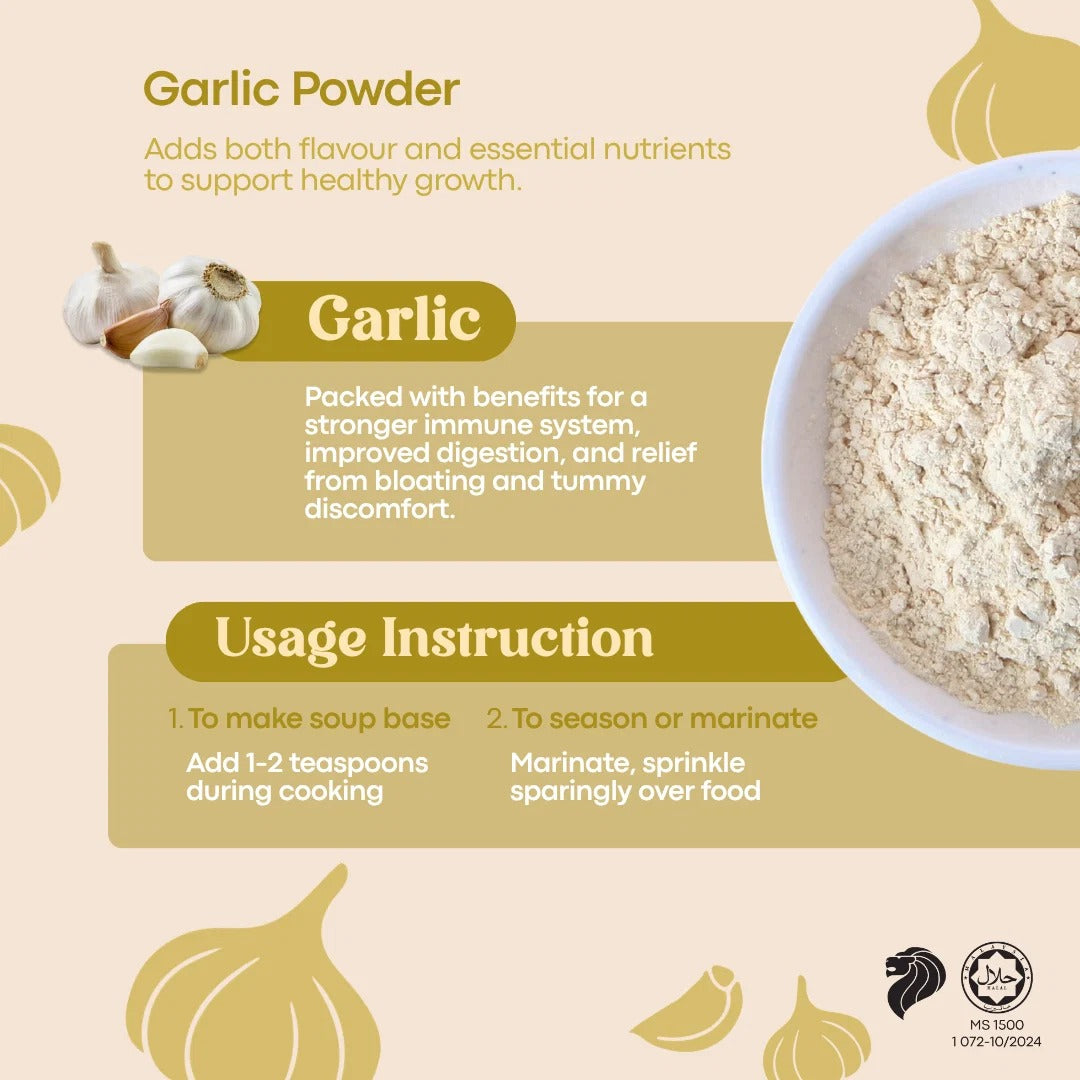AVIA Garlic Natural Seasoning Powder, 40g (Exp 01/28) | SG Homemade