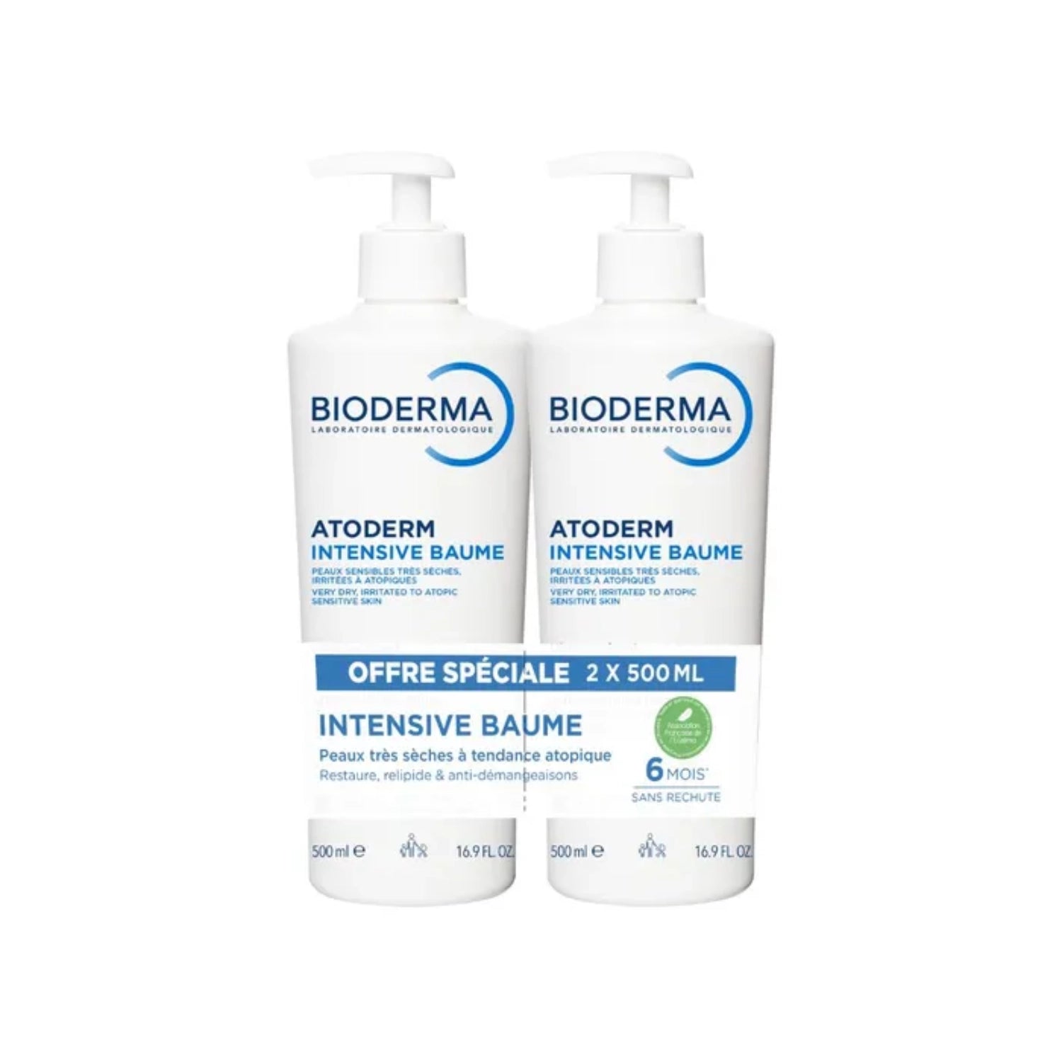 Bioderma Atoderm Intensive Baume Ultra-Soothing Balm, 500ml (1/2pk) - Pupsik Singapore