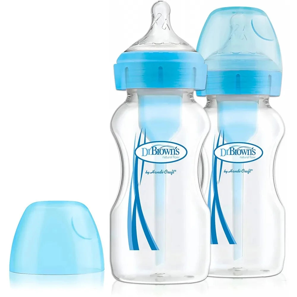 Dr. Brown's Options+ Wide-Neck PP Baby Bottles, 9oz/270ml (13 Types) | 1/2/3pk - Various Designs