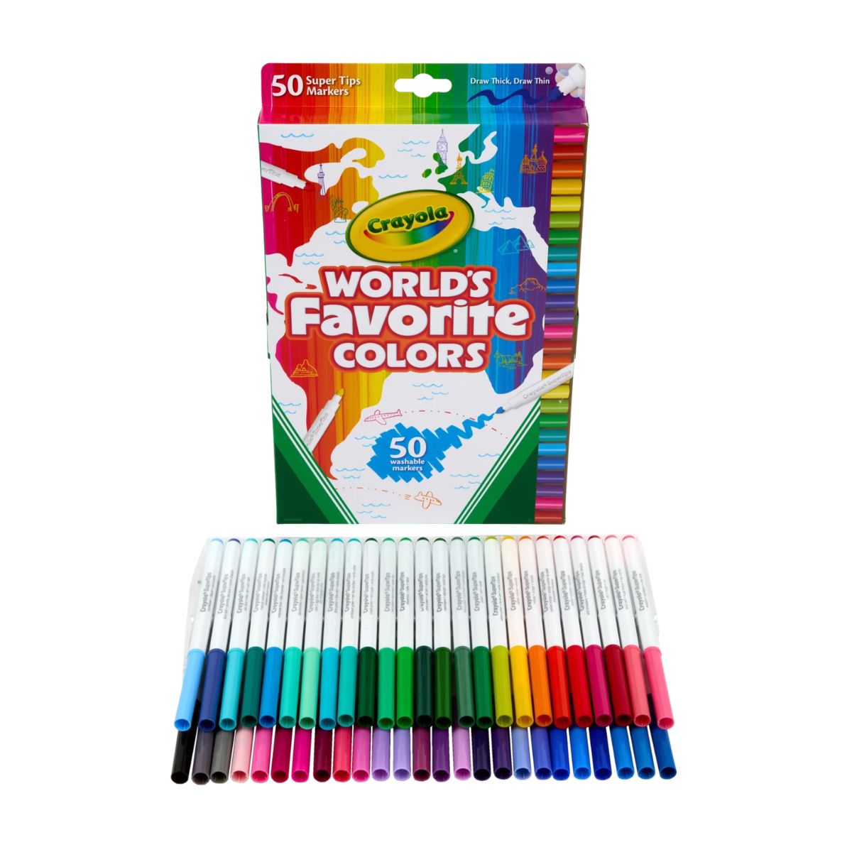 Crayola Super Tips Washable Markers (4 Types)