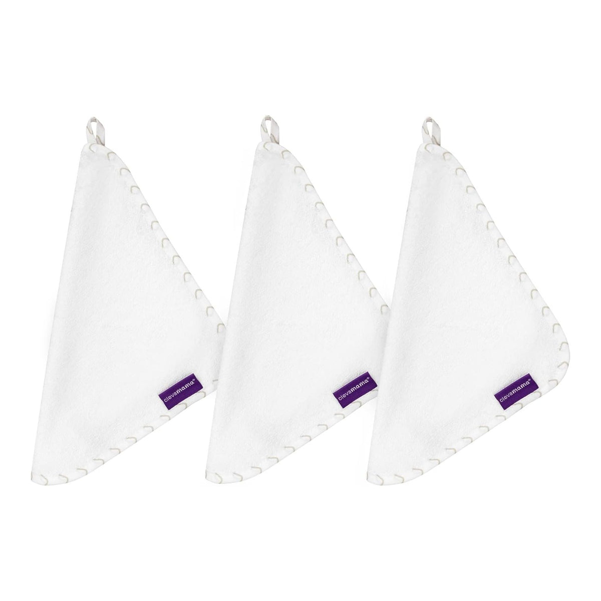 Clevamama Bamboo Baby Washcloth Set, 3pk (4 Colours) - Pupsik Singapore