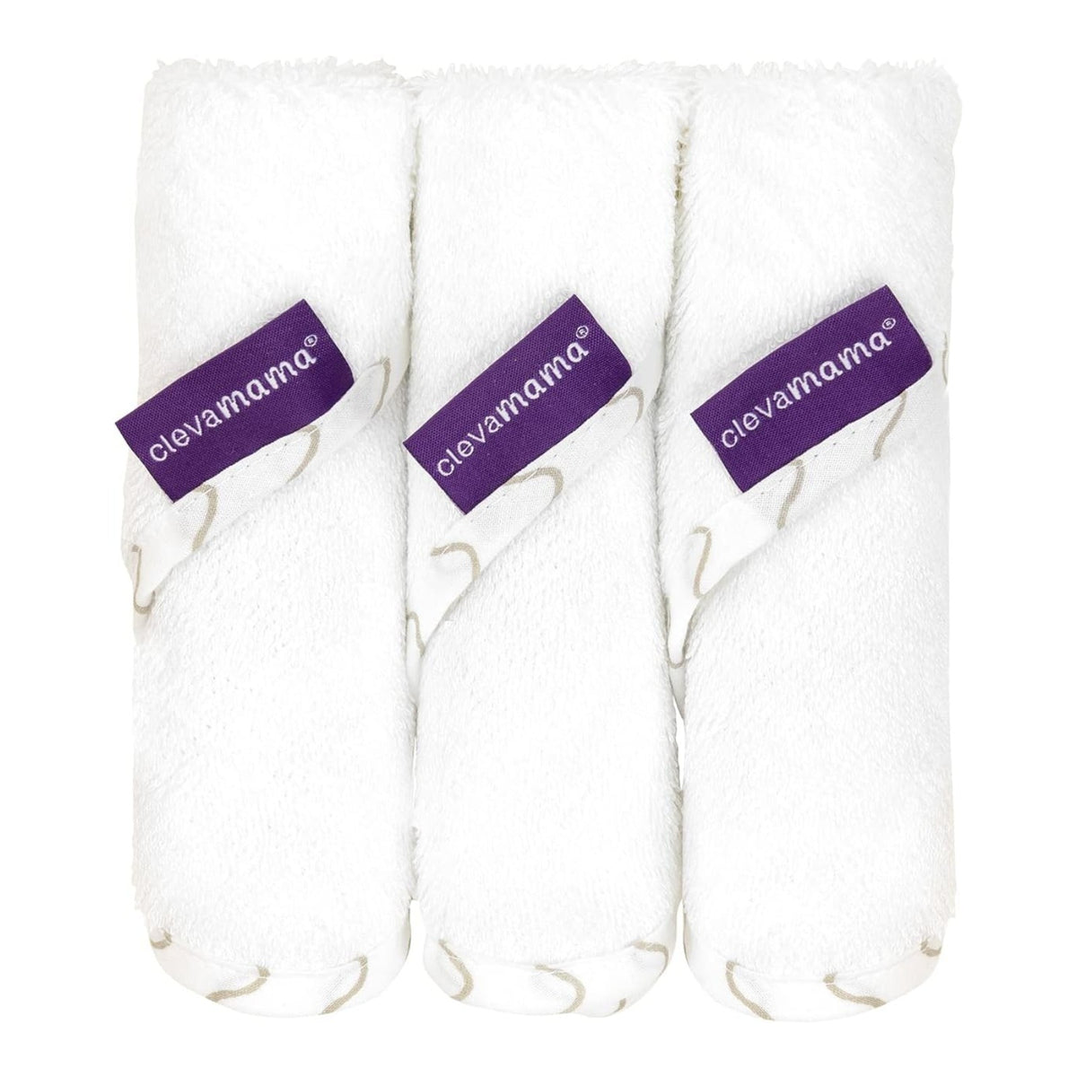 Clevamama Bamboo Baby Washcloth Set, 3pk (4 Colours) - Pupsik Singapore