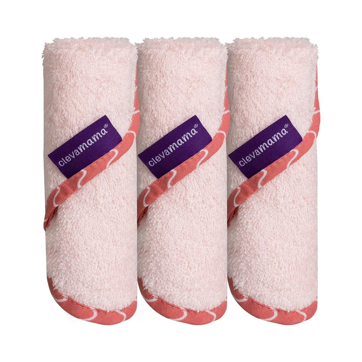 Clevamama Bamboo Baby Washcloth Set, 3pk (4 Colours) - Pupsik Singapore