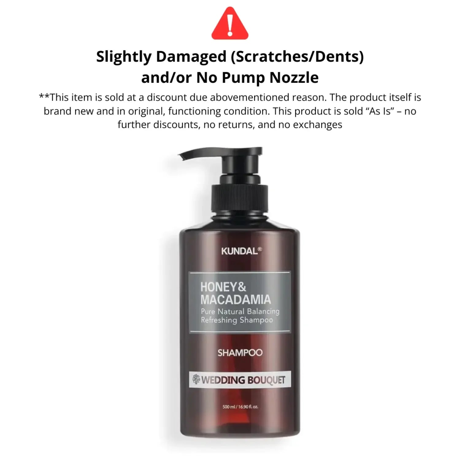 Kundal Honey & Macadamia Nature Shampoo, 500ml - Wedding Bouquet (Exp 02/27) - Pupsik Singapore