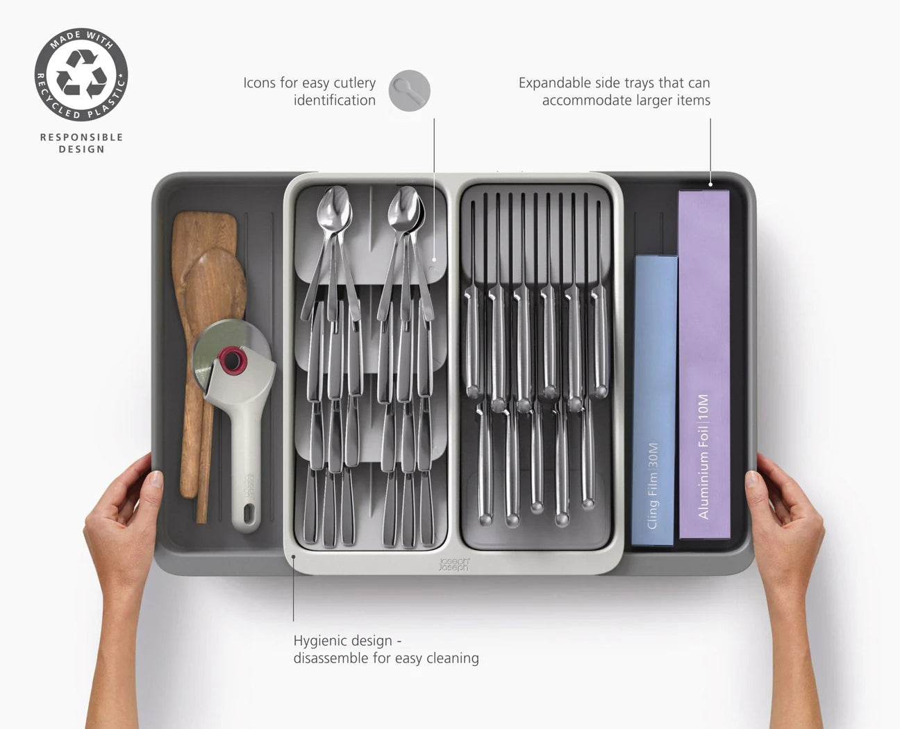 Joseph Joseph DrawerStore Expanding Cutlery, Utensil & Gadgets Organiser (6 Types)