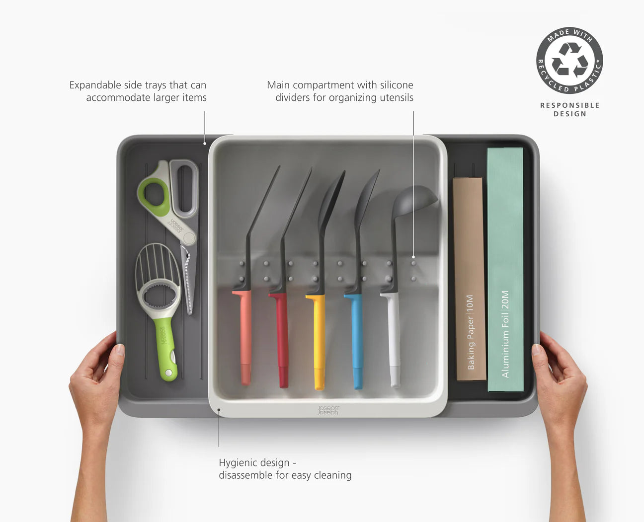 Joseph Joseph DrawerStore Expanding Cutlery, Utensil & Gadgets Organiser (6 Types)