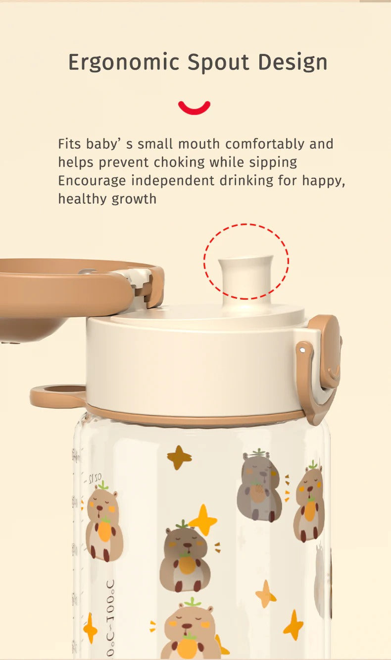 Evorie Tritan Kids Drinking Spout Water Bottle, 380ml (14 Designs)