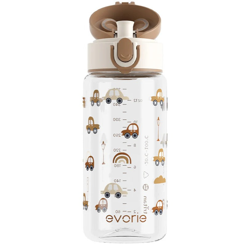 Evorie Tritan Kids Drinking Spout Water Bottle, 380ml (14 Designs)