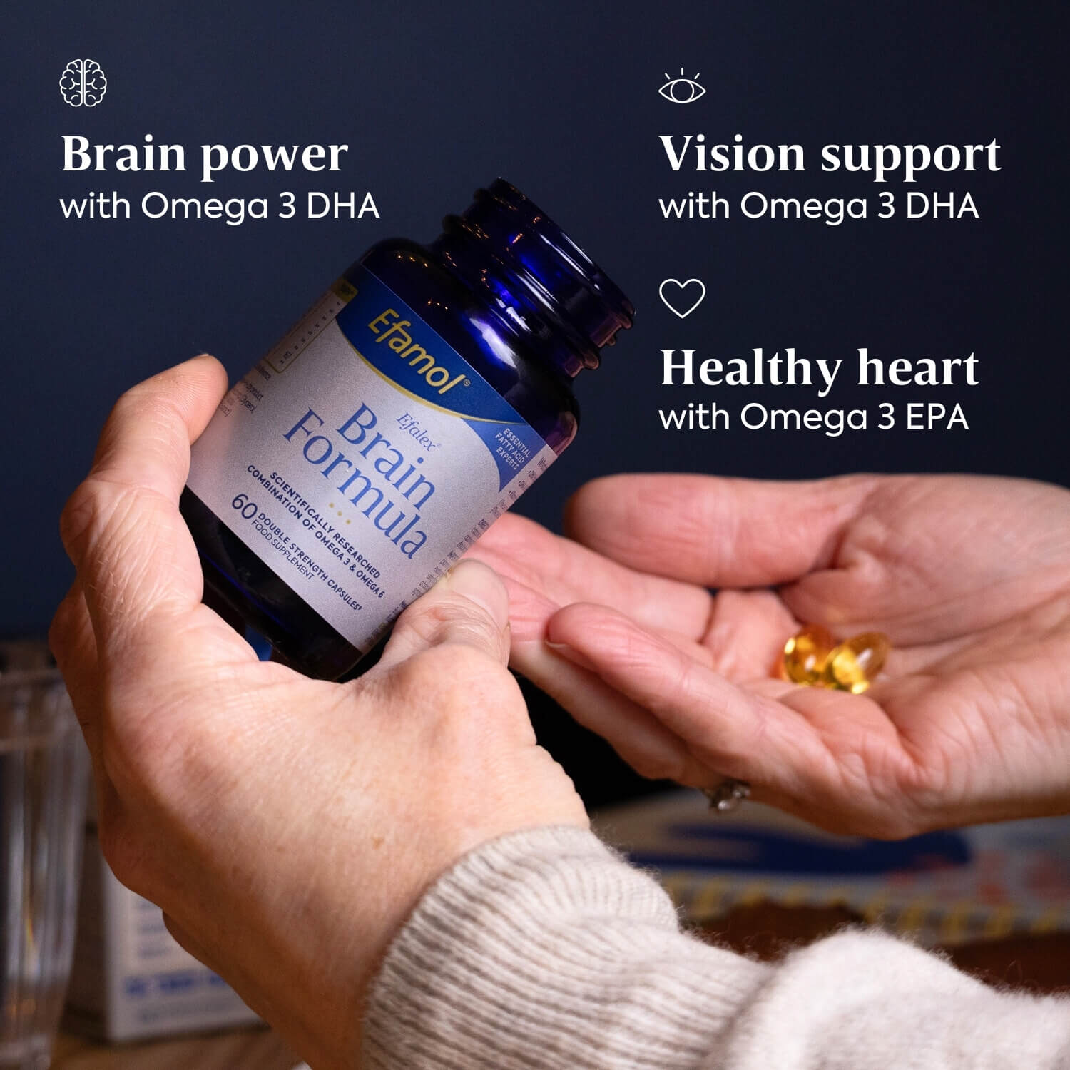 Efamol Efalex Brain Formula Omega 3 Fish Oil & Omega 6 Evening Primrose Oil (2 Sizes)